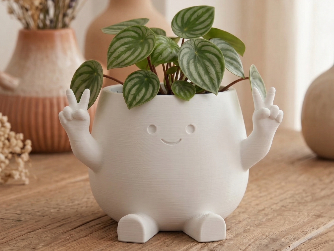 "Zuki" Peace Planter - Cute Kawaii Decor 