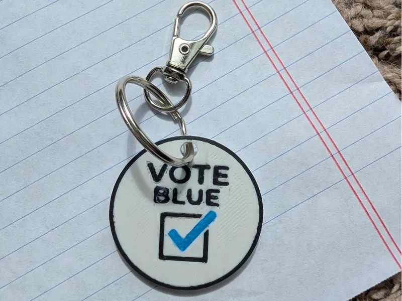 “VOTE BLUE” Keychain