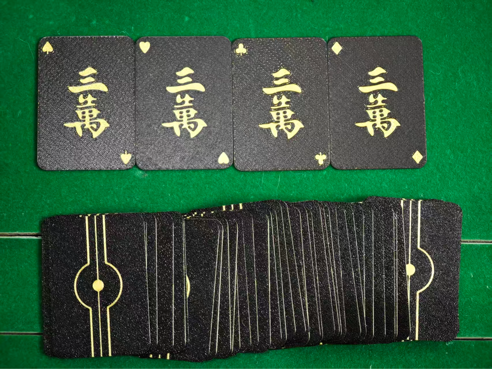 Black Gold Mahjong Cards