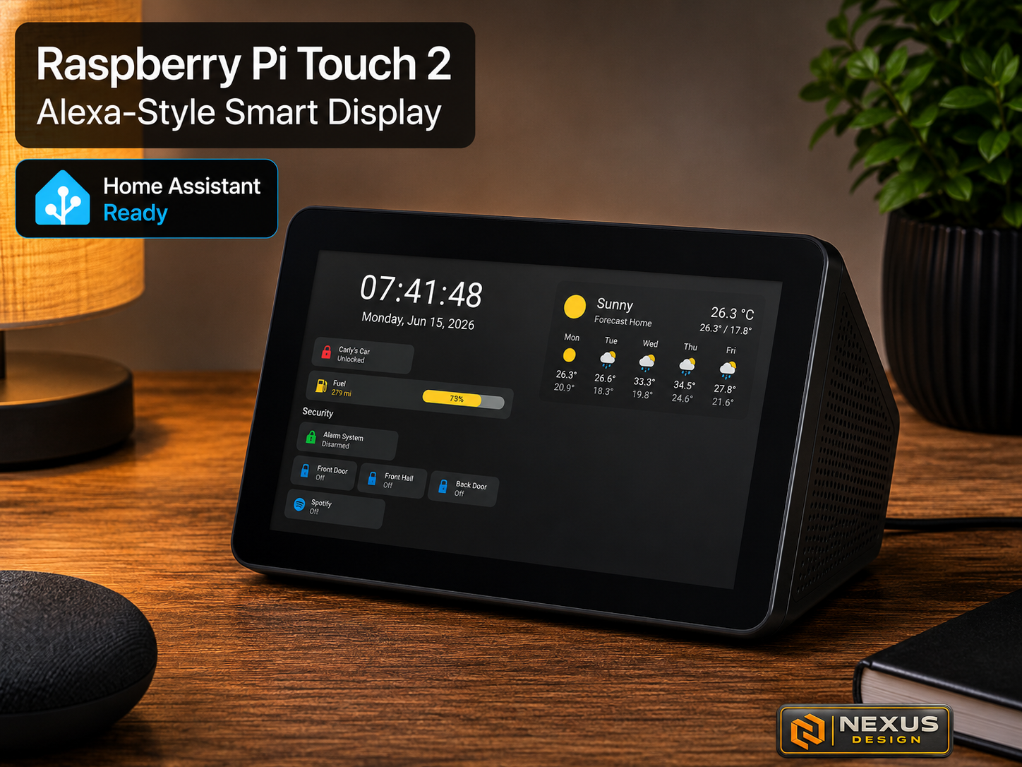Raspberry Pi Touch 2 Alexa-Style Smart Display 