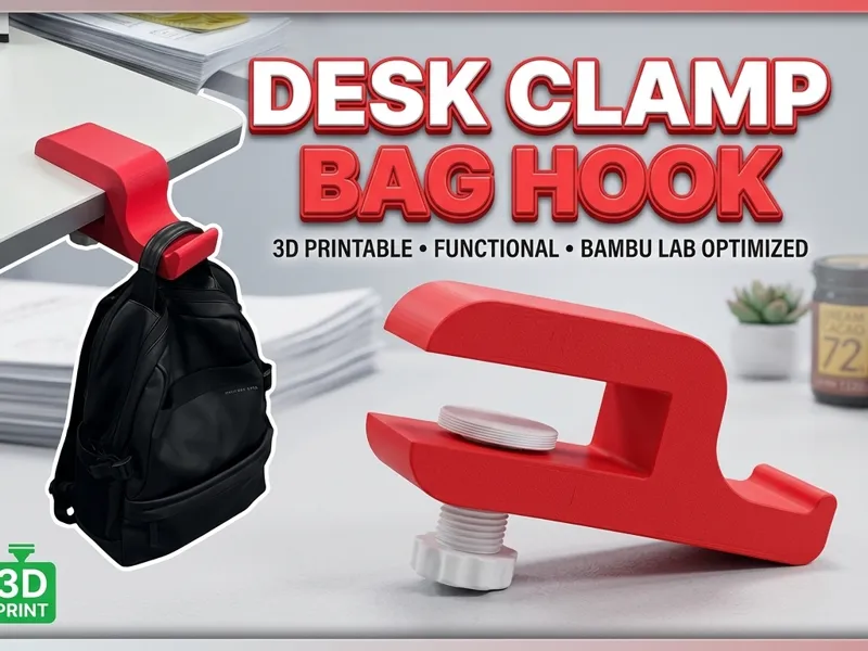Desk CLAMP, BAG HOOK