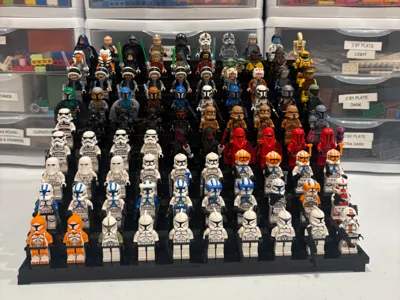 large sturdy brick character display stand