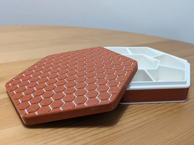 Low Profile Hex Box with Beautiful Pattern