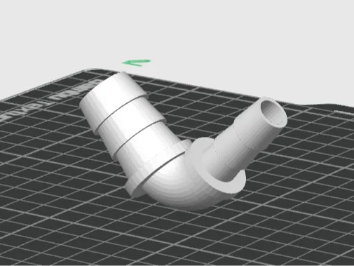 Coude adaptateur tuyau 19 à 12 mm