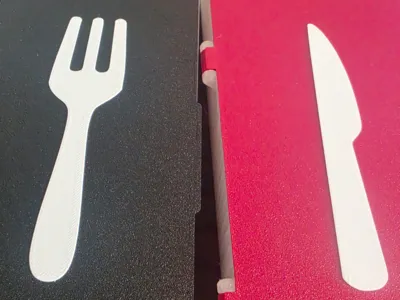 Spoon, fork, and knife silhouette