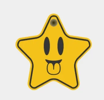 Star Sticking Tonque Keychain