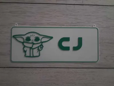 Baby Yoda Wall/Door Sign