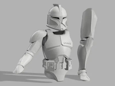 clone trooper 3d print model download - Mundo do Criador