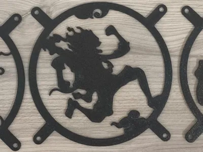 Luffy gear five fan grill 120mm