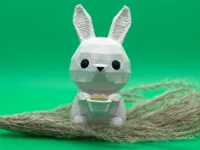 Low-Poly Bunny - AMS Multicolor & Fuzzy Ears