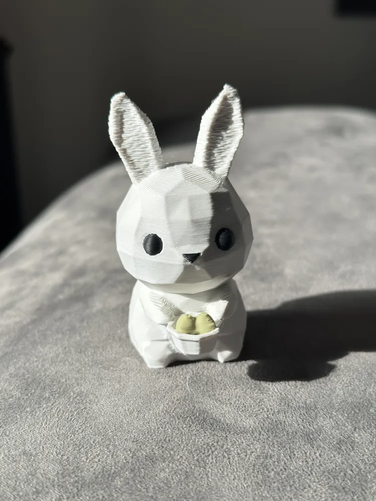 Low Poly Easter Bunny – Fuzzy Ears & AMS Ready - Free 3D Print Model ...