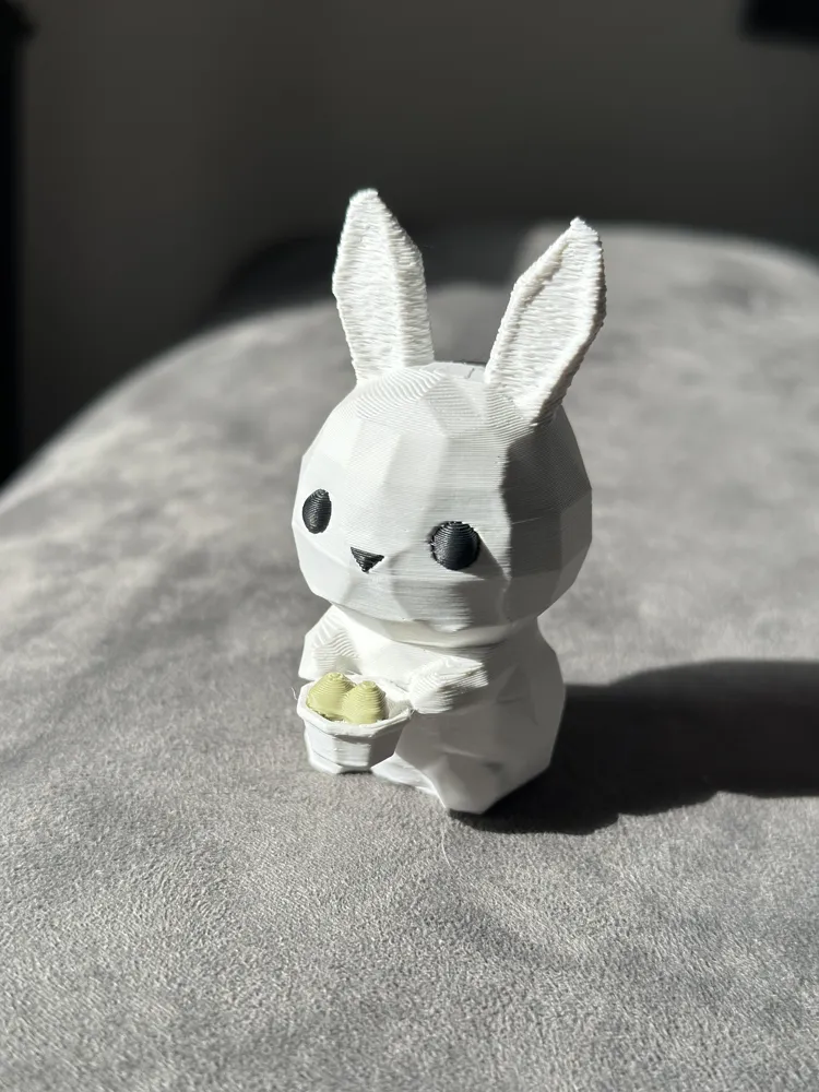 Low Poly Easter Bunny – Fuzzy Ears & AMS Ready - Free 3D Print Model ...