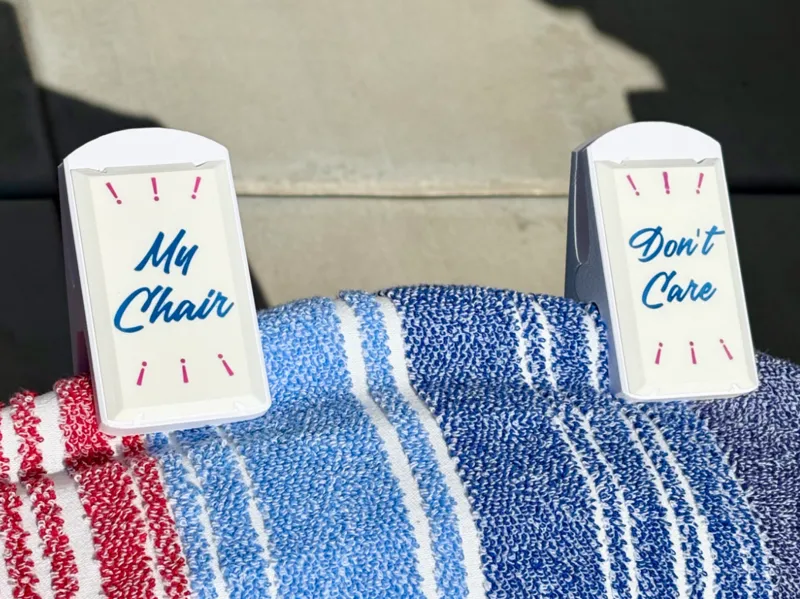 "My Chair Don't Care" Towel Clips