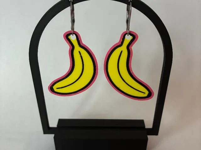 Banana earrings, jewelry, earrings