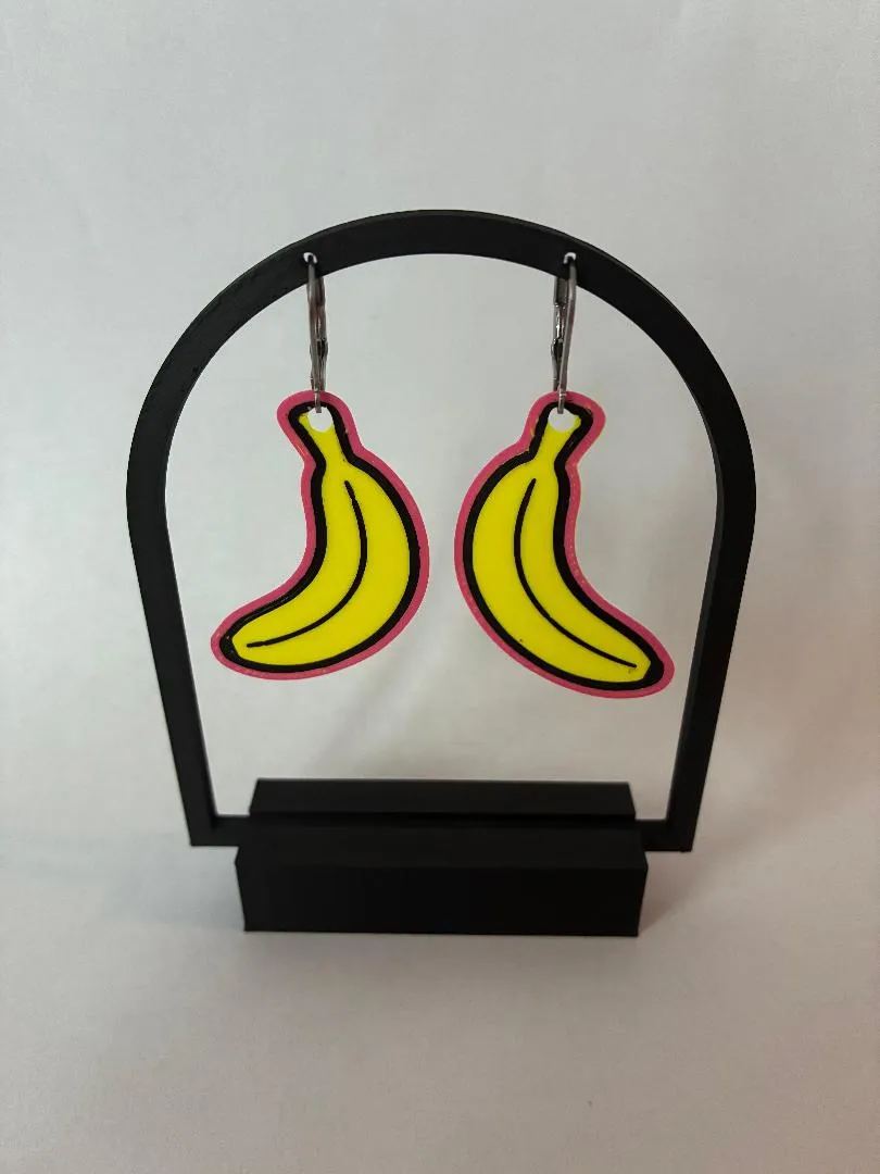 Banana earrings, jewelry, earrings view 2