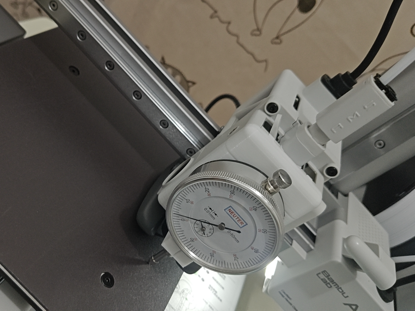 A1/A1mini百分表调平(8mm及以上行程皆可使用)