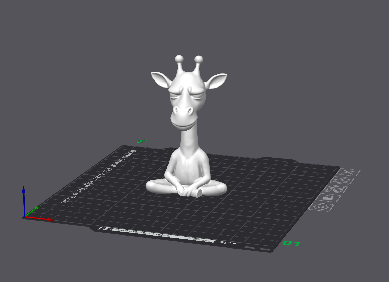 Miniatura 3 do modelo 3D Grumpy Zen Giraffe