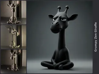 Grumpy Zen Giraffe