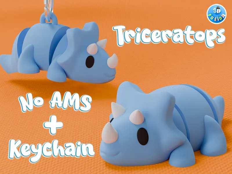 Cute Flexi Dinosaur - Fidget + Keychain (No AMS) 