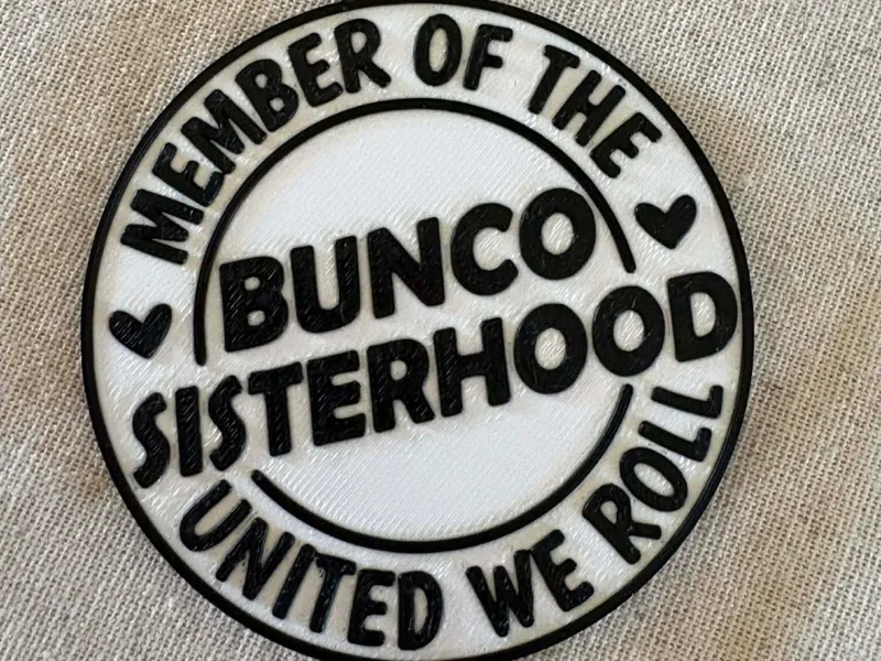 Bunco Sisterhood Keychain/tag