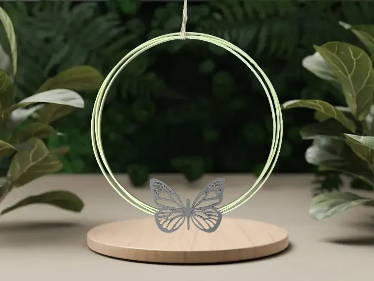 Schmetterlings‑Ringdeko – filigranes 3D‑Modell