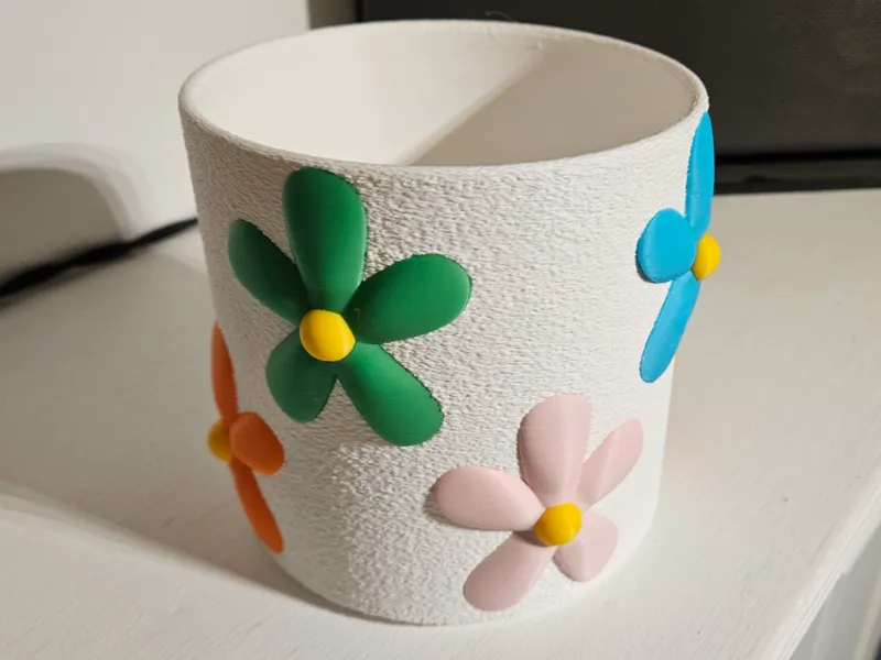 Pastel Flowers Pot