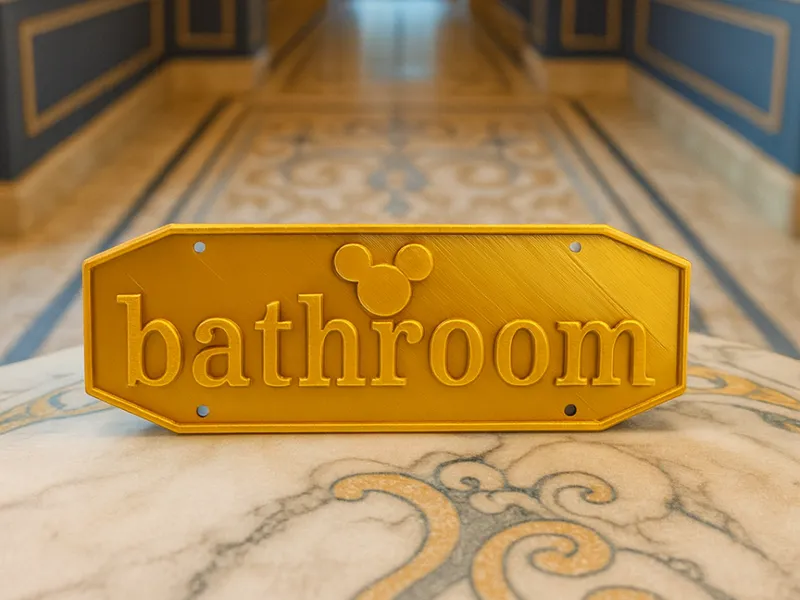 Disney Bathroom Sign