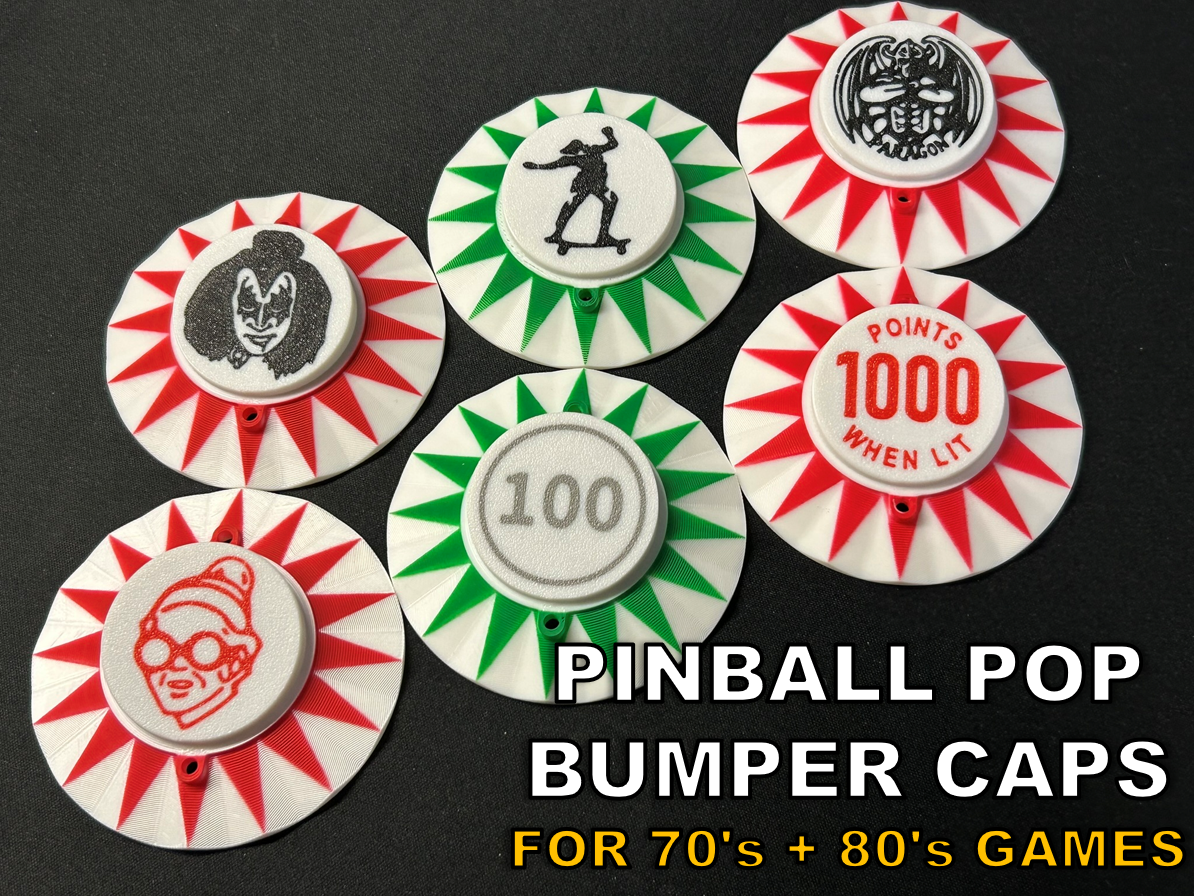 Pinball Pop Bumper Caps - Multiple Games