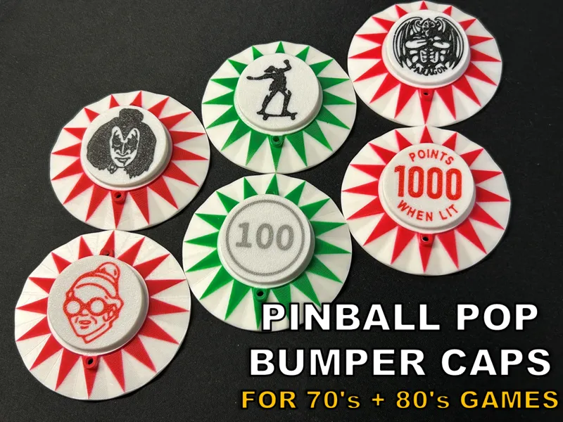Pinball Pop Bumper Caps - Multiple Games