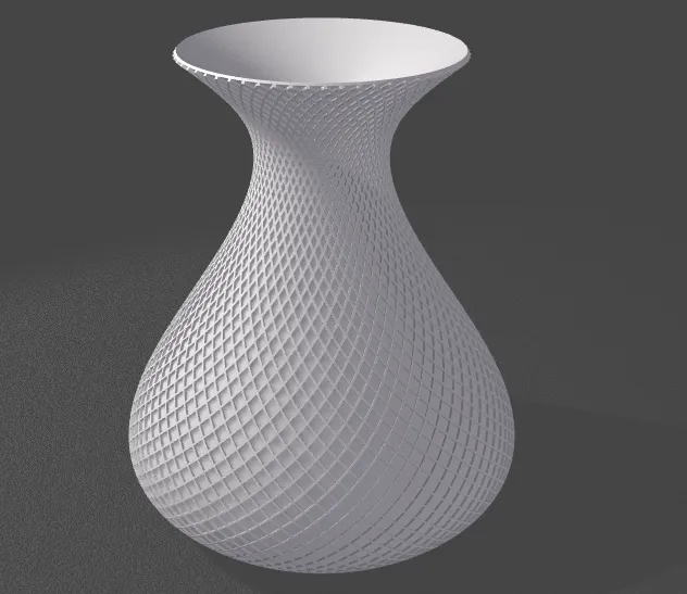 Vase torsadé
