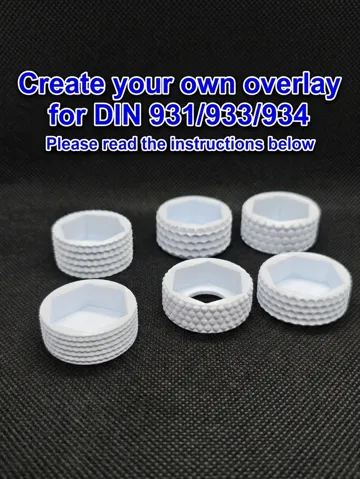 Figura decorativa: Customizable knob DIN 931 / 933 / 934 — vista de referencia 2