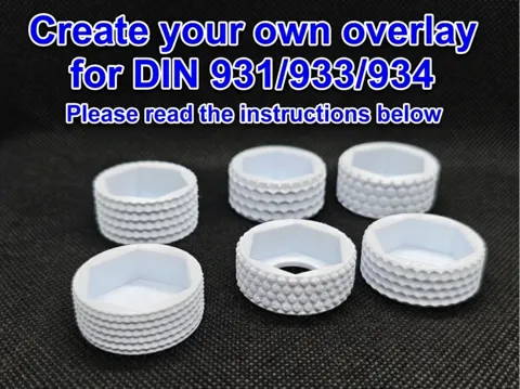 Figura decorativa: Customizable knob DIN 931 / 933 / 934 — referencia de MakerWorld