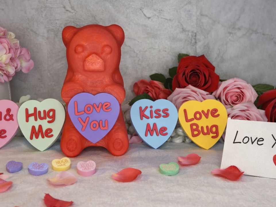 Be Mine Gummy Bear Candy Container