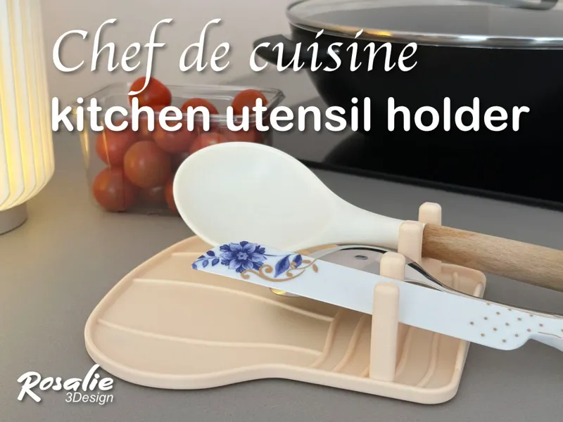 'Chef de Cuisine'. Kitchen Utensil Holder