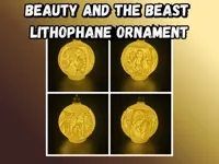 Ornement de Noël lithophanie Belle et Bête — photo 1