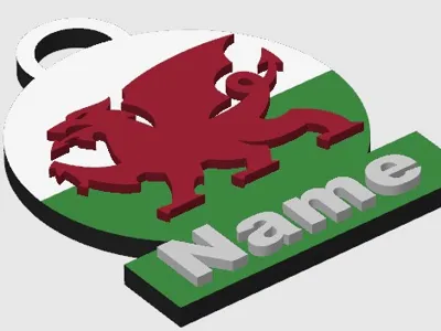 Welsh Flag Keyring
