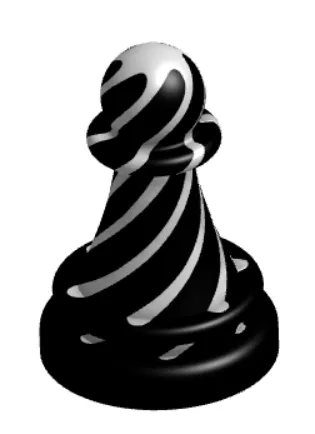 Spiral Passthrough Chess Pawn Free 3d Print Model Makerworld