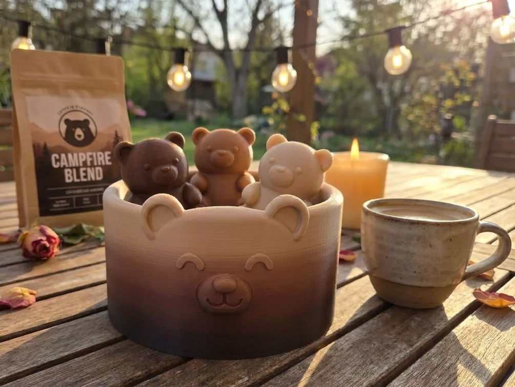 Cute Bear Basket Planter – 3 Sizes No Support