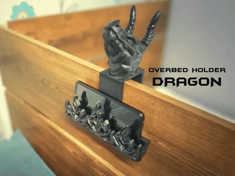 Dragon Overbed Phone Holder, No Support