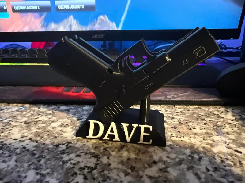 Glock 17 Business Card Holder w/ 9mm Rounds