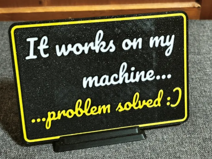 Problem solved - funny sign