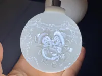 Boule de sapin lithophanie Mickey et Minnie — photo 1