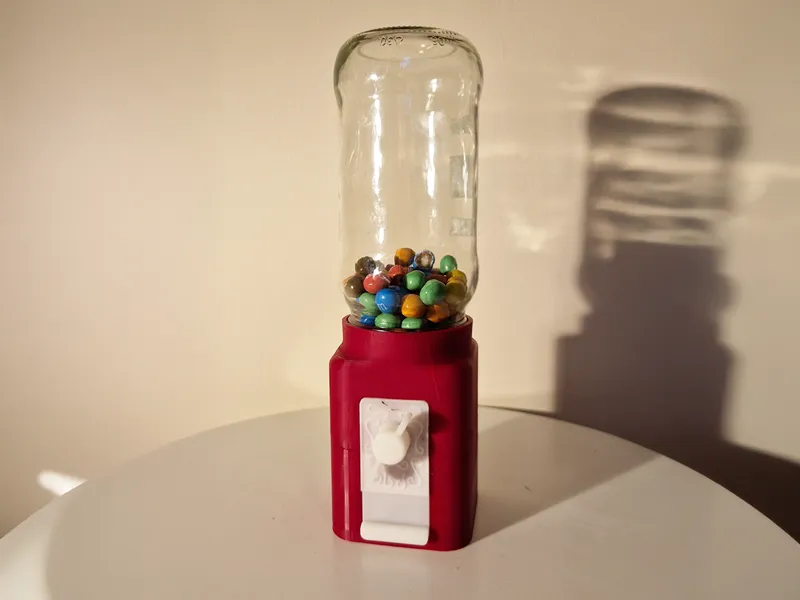 Gumball Machine - Uses common sauce jar