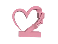 Mãe - heart vase - with and without text on base