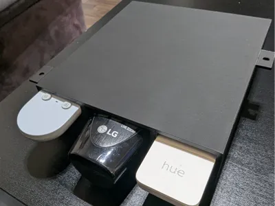 Tabletop remote control holder for Google TV, Magic Remote, Hue