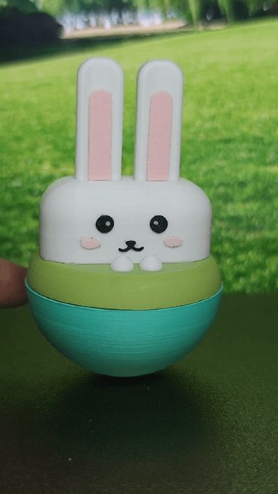 可爱兔兔不倒翁 Cute Rabbit Tumbler