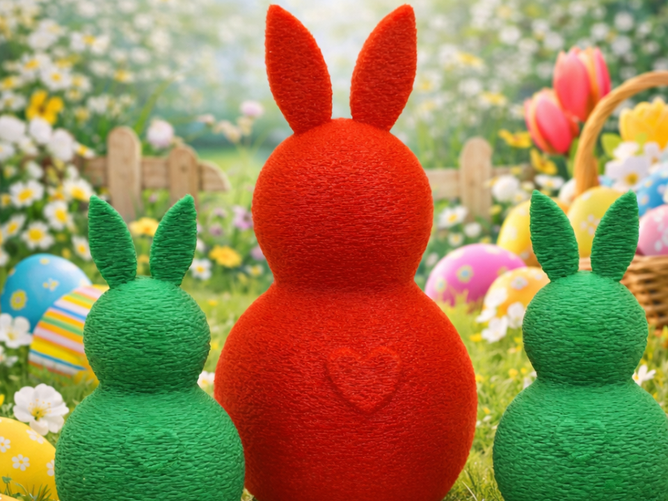 Heart Bunny  - Minimalist Easter Decor