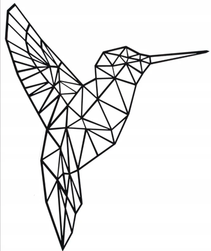 line art humming-bird 