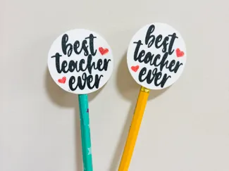 "BEST TEACHER EVER“ pencil cap@DUDU