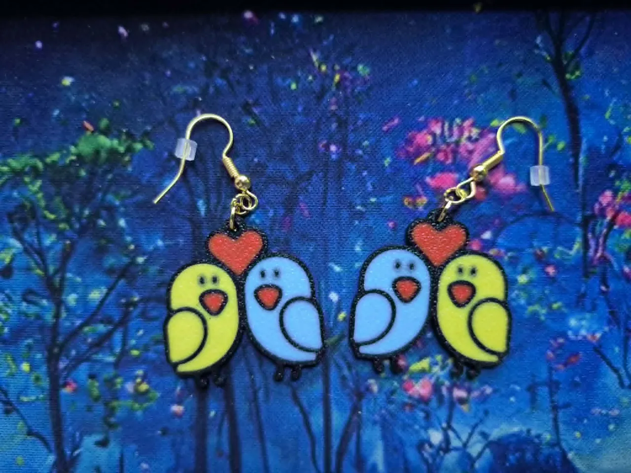 Lovebirds Earrings view 2